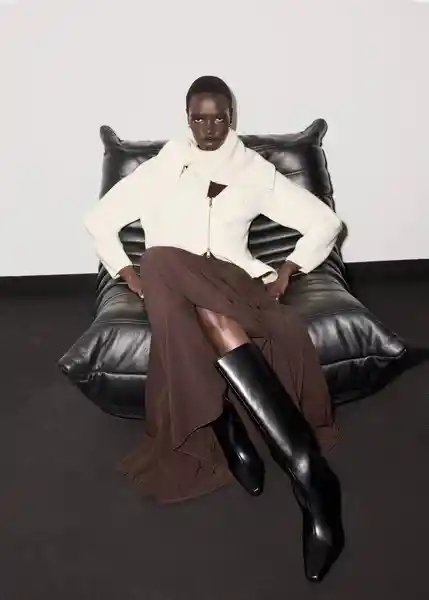 Chaqueta Chillida Crudo Talla L Mujer Mango