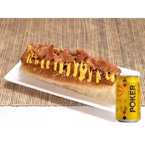 Combo Tasty Dog + Cerveza Poker Lta 330ml