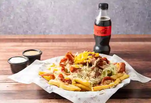 Salchipapa Pollo Ranchera + Coca-Cola Zero