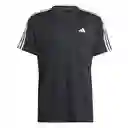 Adidas Camiseta Manga Corta Tr-Es Base 3S de Hombre Negro T 5.5