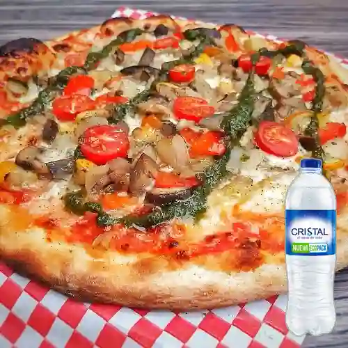 Pizza Vegana Vegetales Al Pesto +Cristal S/gas 600ml