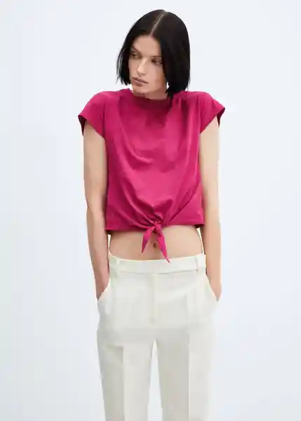 Camiseta Shangai-H Fucsia Talla S Mujer Mango