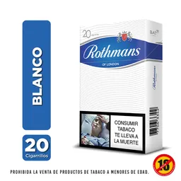 Rothmans Cigarrillos Blanco 20'S