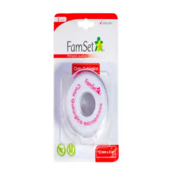 Famset Cinta Quirúrgica Microporosa Piel 12 mm x 5 m