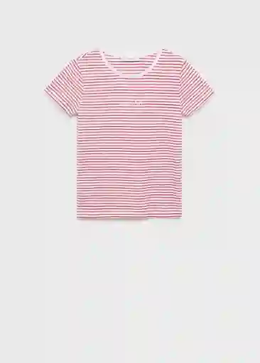 Camiseta Mangora-H Rojo Talla S Mujer Mango