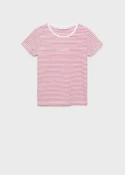 Camiseta Mangora-H Rojo Talla S Mujer Mango