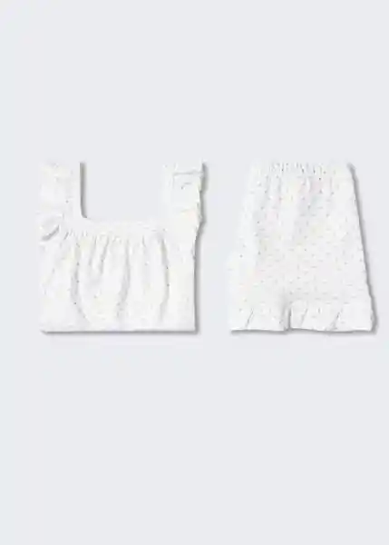 Pijama Dot Offwhite Talla 14 Niñas Mango