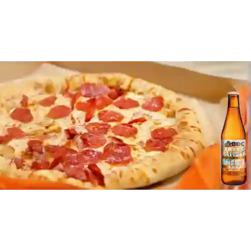 Combo pepperoni + bbc cajica honey ale