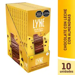 Lyne Golosina Leche Almendra Plegadiza x 10 un x 60 g