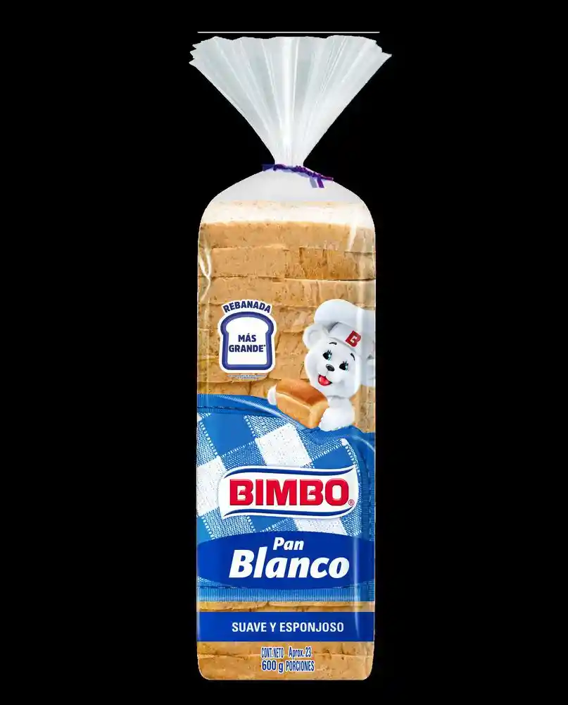 Pan Tajado Bimbo Blanco Suave Esponjoso (600 Gr)