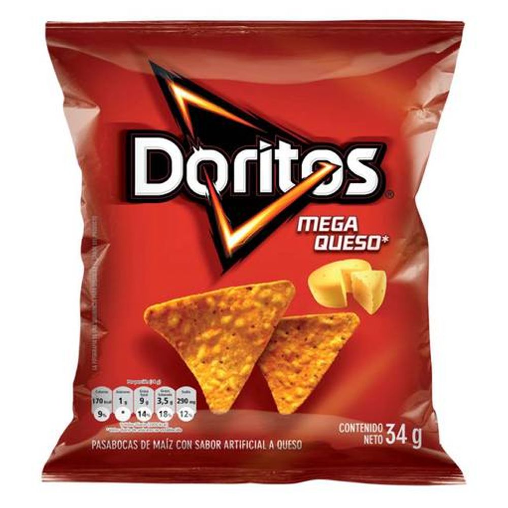 Doritos Pasabocas de Maíz Sabor Queso 34 g