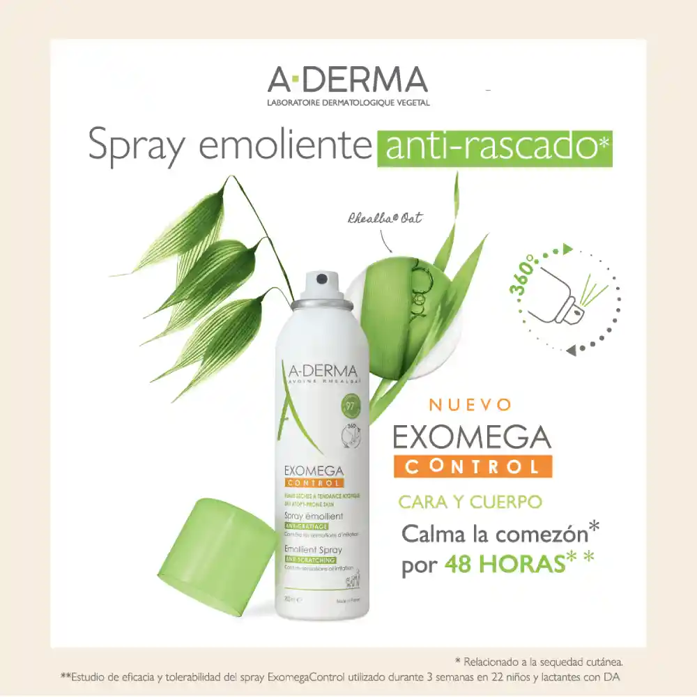 A-derma Emoliente en Spray Exomega Control 