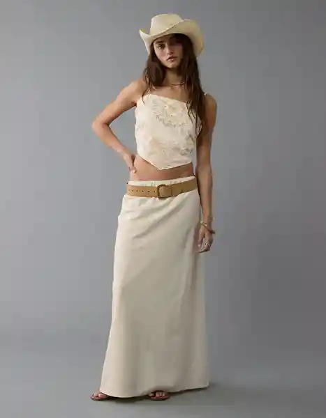 Falda Mujer Blanco Talla: SMALL 8452106 American Eagle