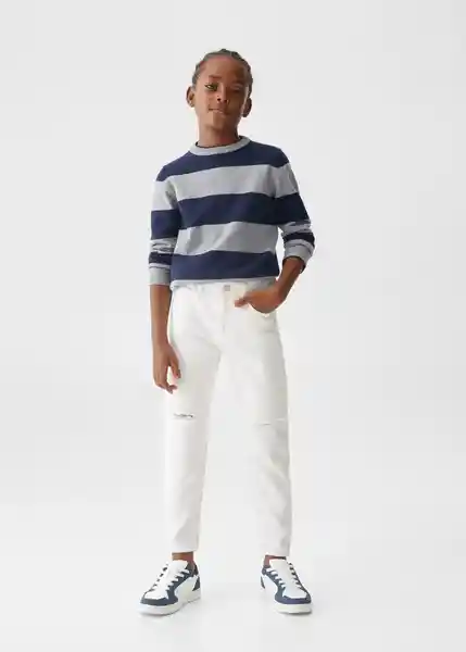 Jean Dad Blanco Talla 14 Niños Mango