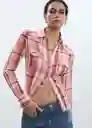 Camisa South Rosa Talla M Mujer Mango