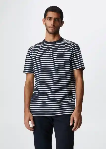 Camiseta Trip Navy Talla Xxl Hombre Mango