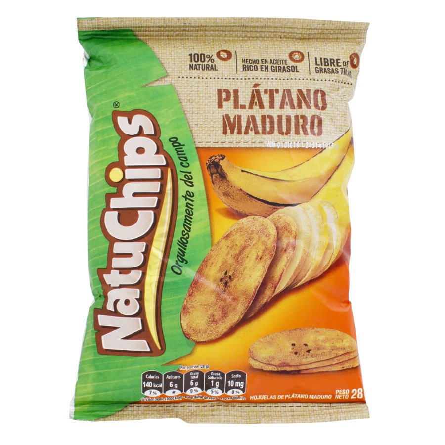 Natuchips Hojuelas de Plátano Maduro 28 g
