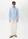 Camisa Avispa Celeste Talla L Hombre Mango