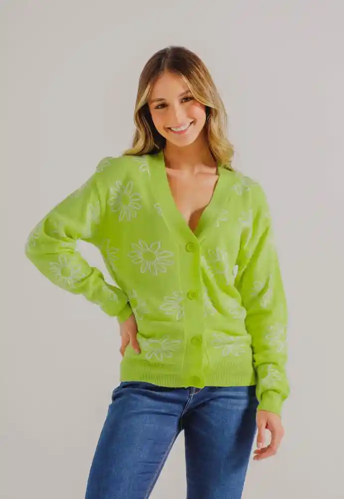 Cardigan M-verde