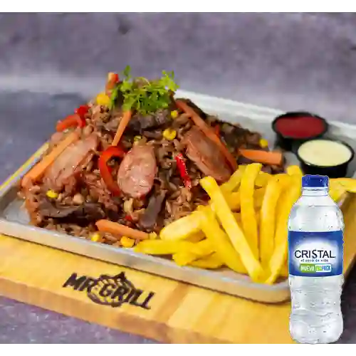 Combo Arroz Mr Grill + Cristal Sin Gas 400 ml