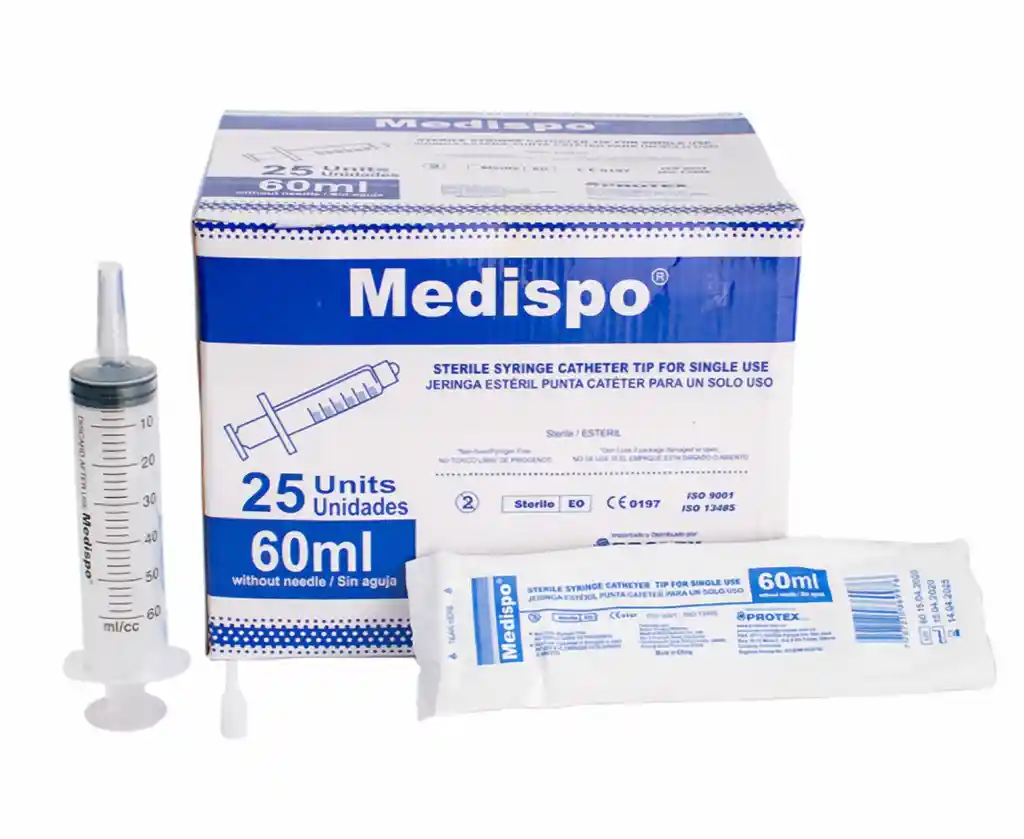 Cateter Jeringa De 60Ml Punta X25 Unidades