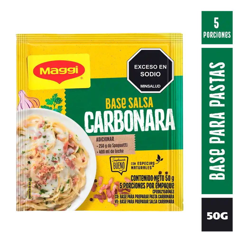 Salsa MAGGI para pasta Carbonara x 50g