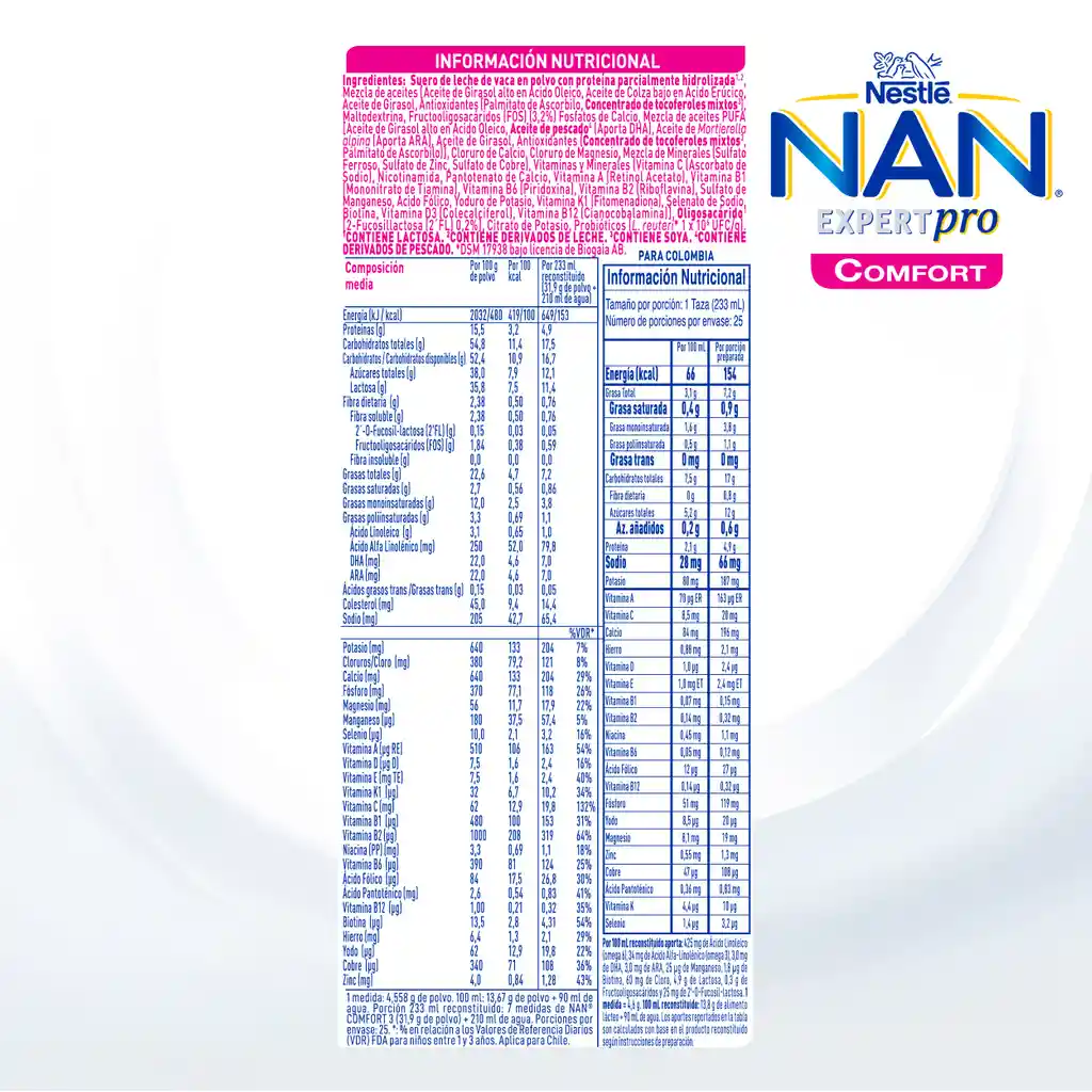 Alimento lácteo NAN COMFORT Etapa 3 x 800g