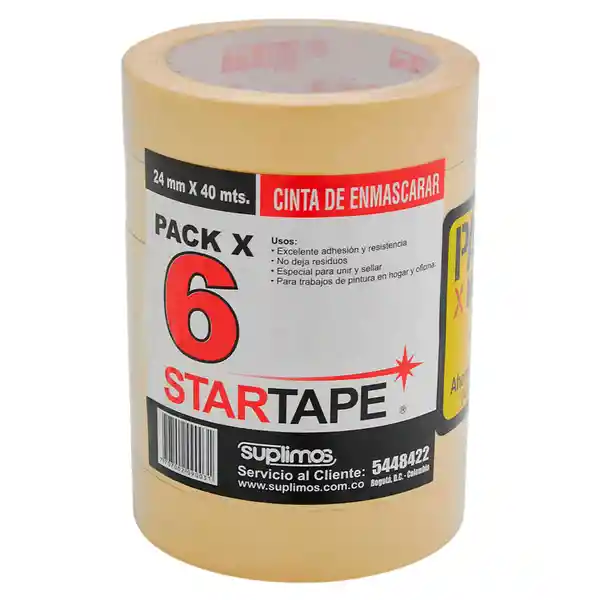 Startape Cinta Enmascarar 24 mm x 40 m