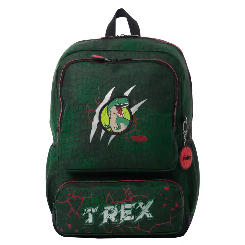 Morral Para Niño Rex Dino Grande Verde