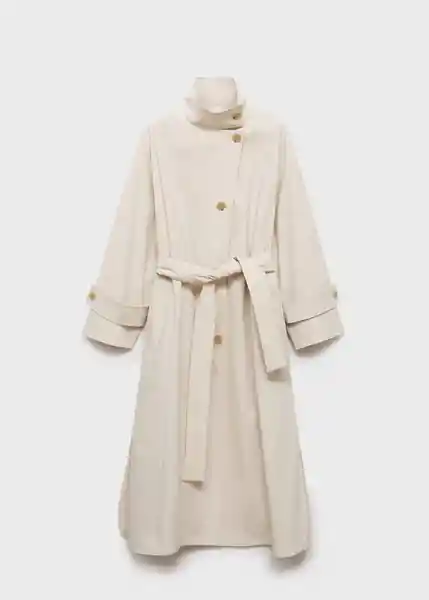 Abrigo Trench Biscuit Piedra Talla M Mujer Mango