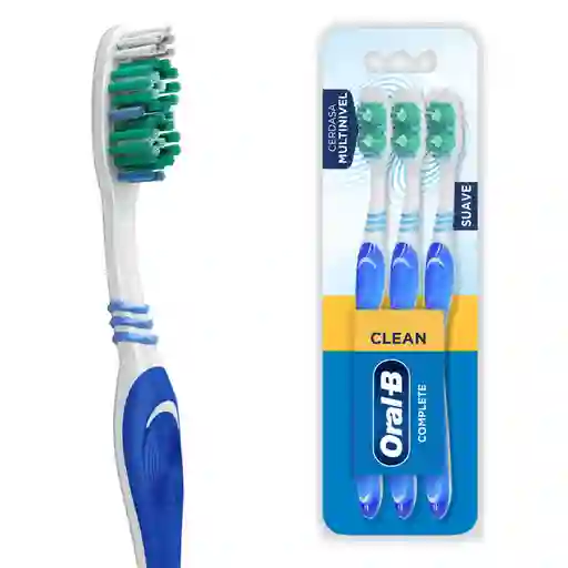 Cepillo de Dientes Oral-B Clean Complete Suave 3 Unidades