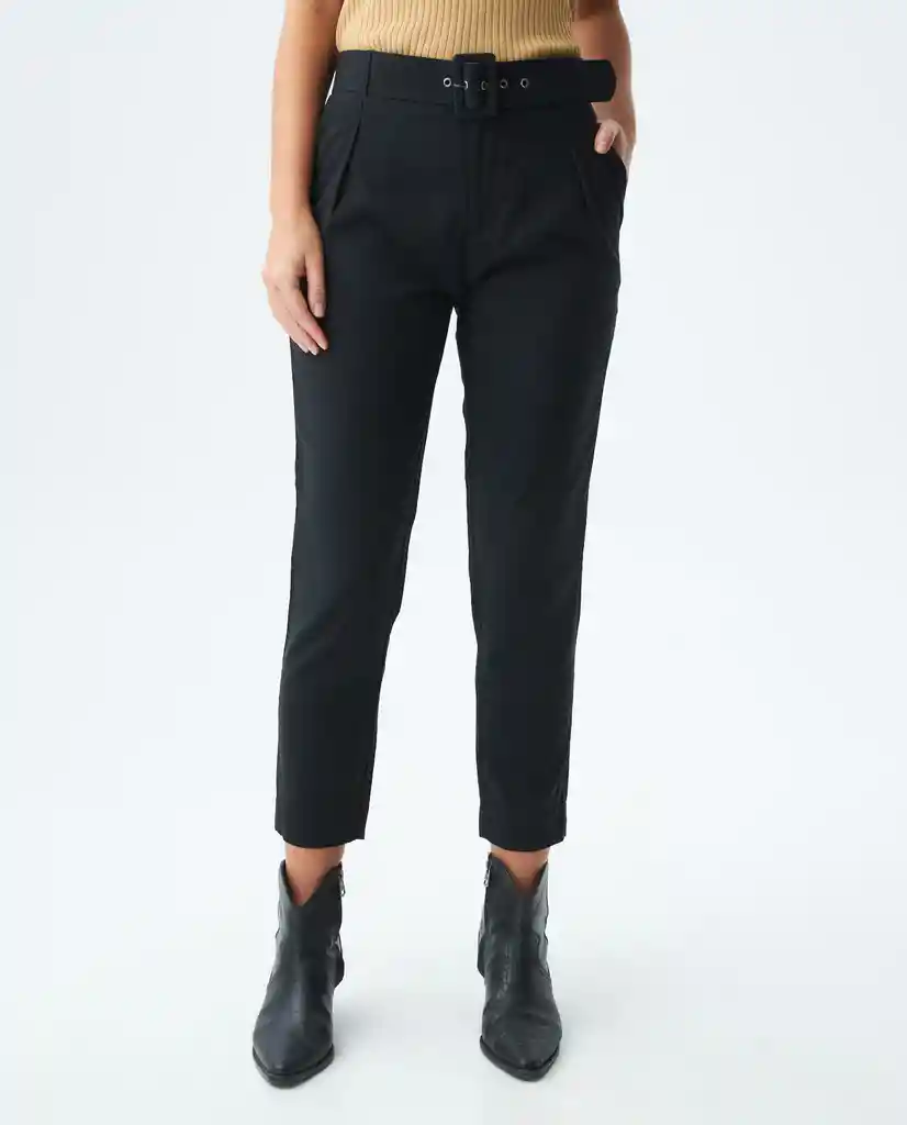 Pantalon Essential Pant Negro Sombrío Ultraoscuro Talla 6 Mujer Chevignon
