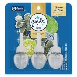 Glade Ambientador Aceites Naturales Sueños de Nieve 3 x 21 mL