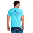 Camiseta Manga Corta Aqua Coast Hombre Azul -l