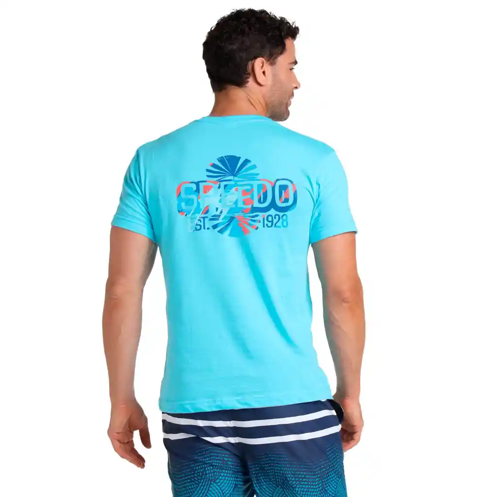 Camiseta Manga Corta Aqua Coast Hombre Azul -l