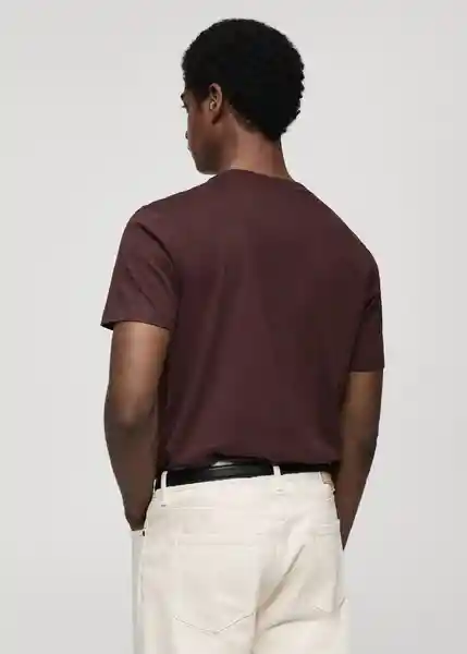 Camiseta Cherlo Burdeos Talla M Hombre Mango