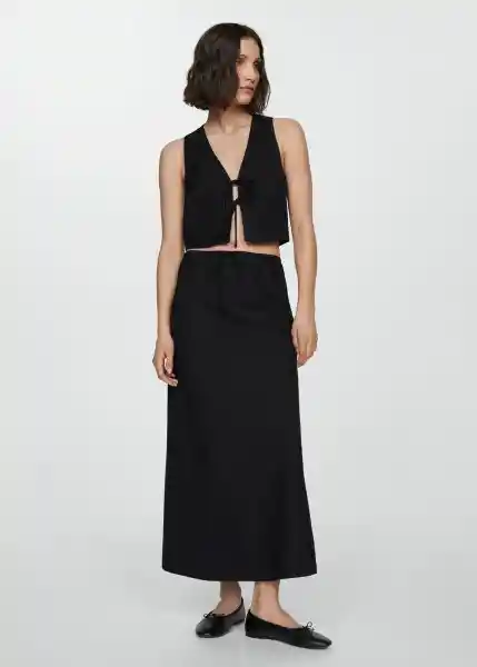 Falda Lago Negro Talla 24 Mujer Mango