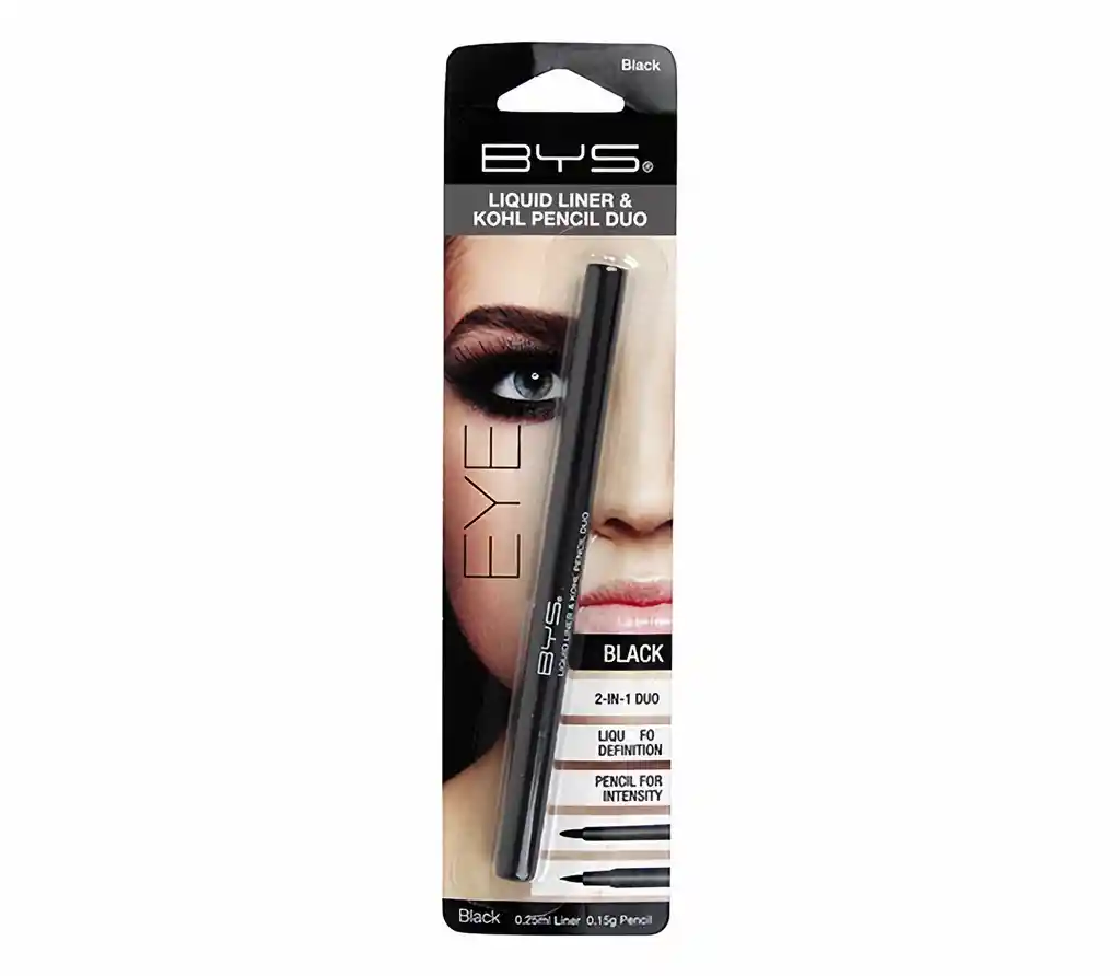 BYS Delineador kohl Duo 2 en 1 Plumón y  Lápiz