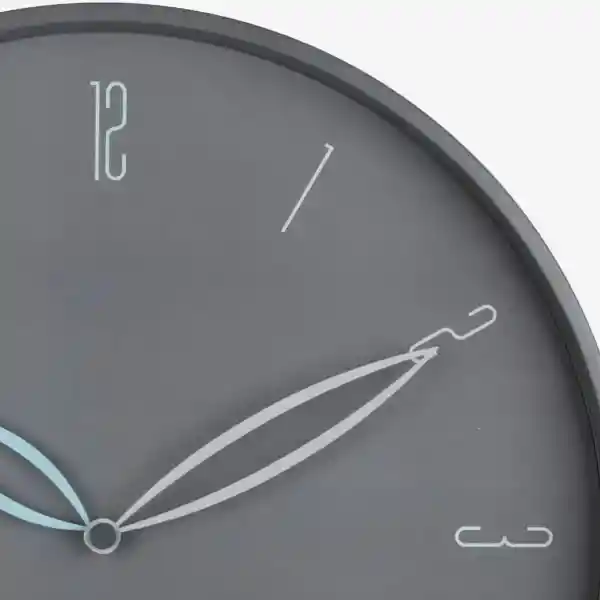 Present Time Reloj de Pared Mecanismo Silencioso Petalos Gris