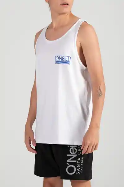 ONeill Camiseta Tank Headquarters Masculina Blanco Talla XL