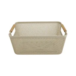 Canasto Plástico Con Asa Arena Krea