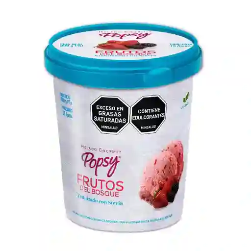 Helado Frutos Del Bosque Stevia 600 Popsy