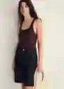 Bermuda Camilla Tejano Soft Talla 38 Mujer Mango