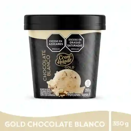 Crem Helado Gold Helado Sabor a Chocolate Blanco con Almendras