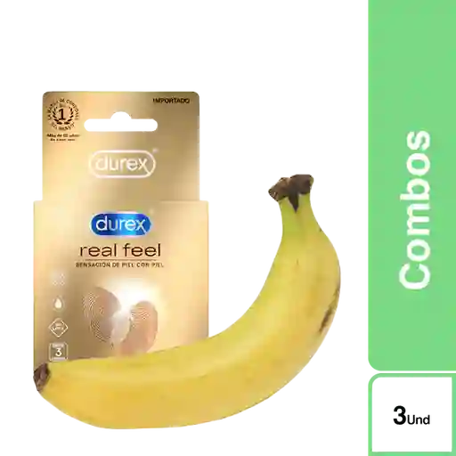 Combo Durex Real Feel + Bananos 2 Und