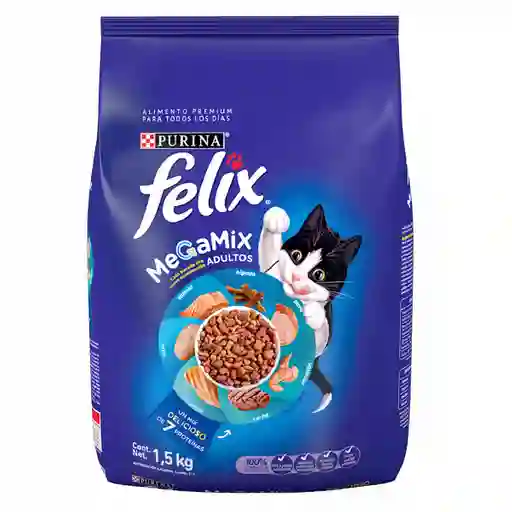 Felix Alimento Premium para Gatos Adultos Megamix 7 Proteínas