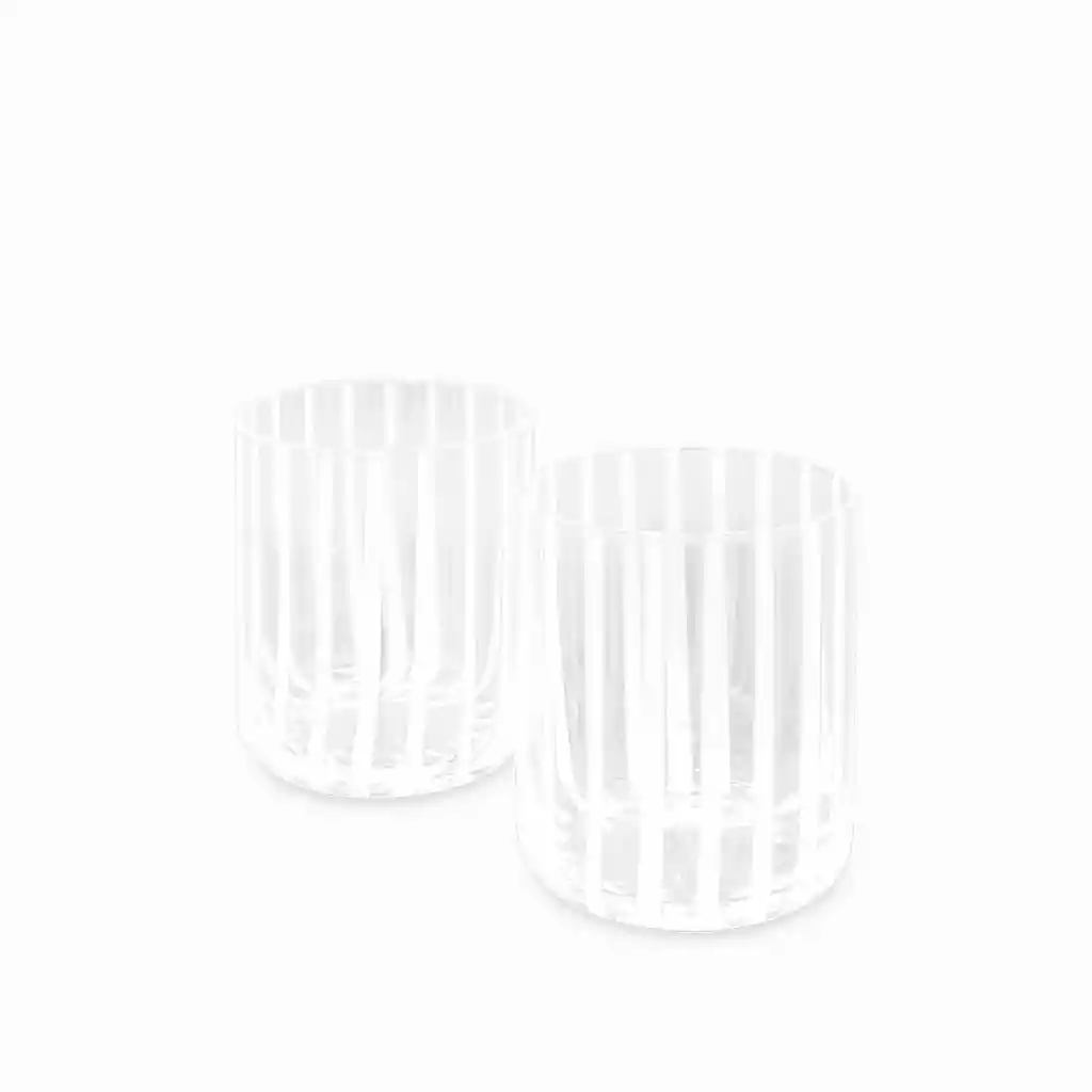 Vaso Líneas Blancas 360ml Setx2