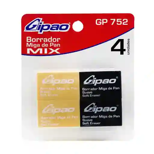 Kit Borrador Mix X4 Gipao