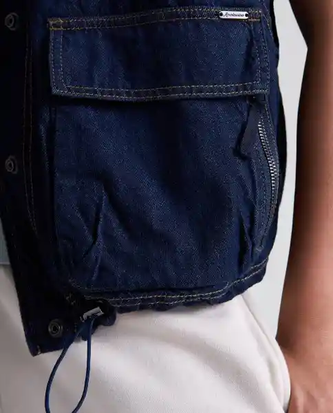 Chaleco Mujer Azul Talla M 399G000_AZU174429 Americanino