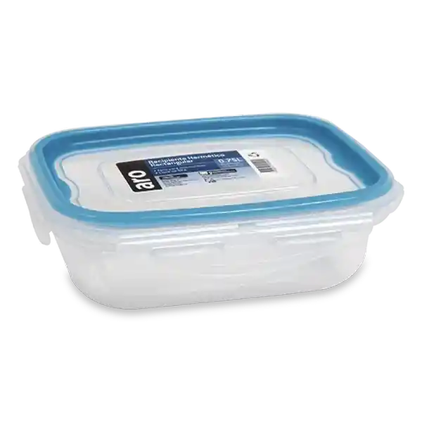 Recipiente Hermético Rectangular No.2 0.75 L Aro